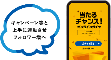 キャンペーン等と上手に連動させフォロワー増へ